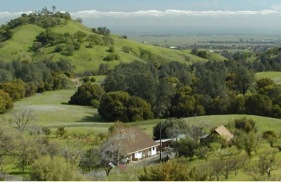 Our home and shop in the western foothills overlooking California's Sacramento Valley