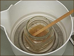 Glue pot with water bath around glue jar